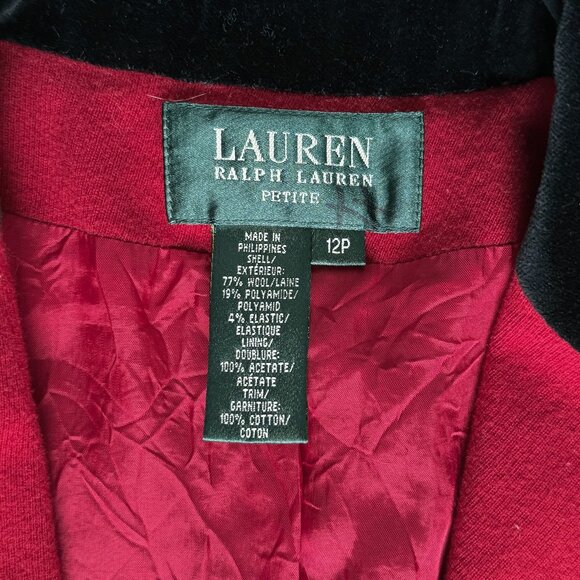 Lauren Ralph Lauren Wool Twill Cropped Blazer - Picture 7 of 8